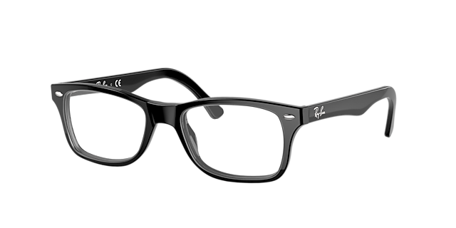 RB5228 Schwarz AcetatEyeglass Frames von B24, Dreiviertelansicht