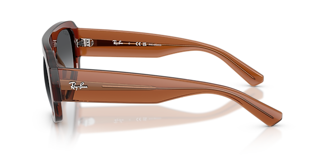 RB2218 Braun transparent KunststoffSunglass Frames von B24, Seitenansicht