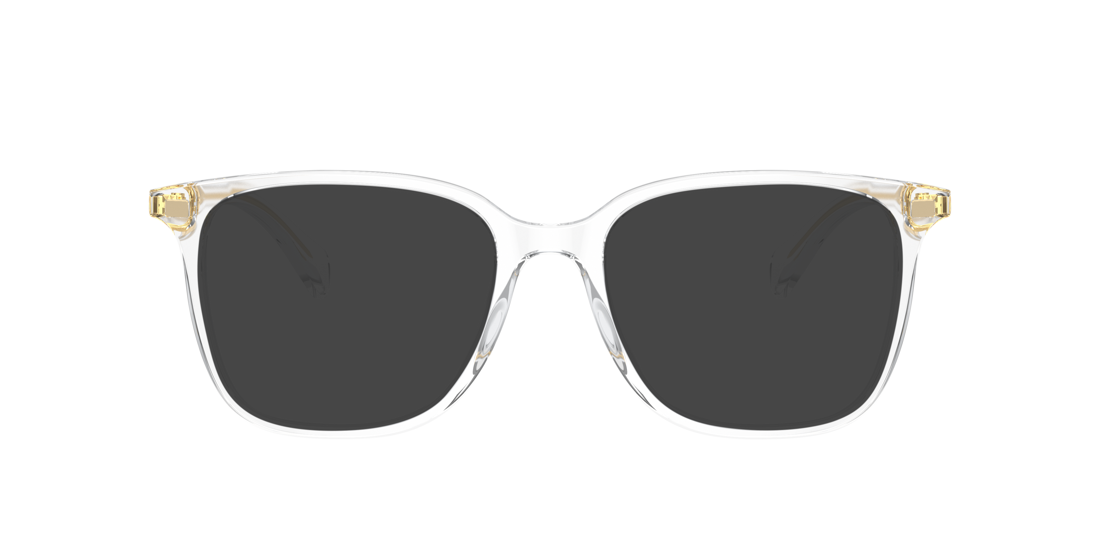 RA7147 Shiny Transparent Crystal AcetaatEyeglass Frames van B24, met getinte lenzen