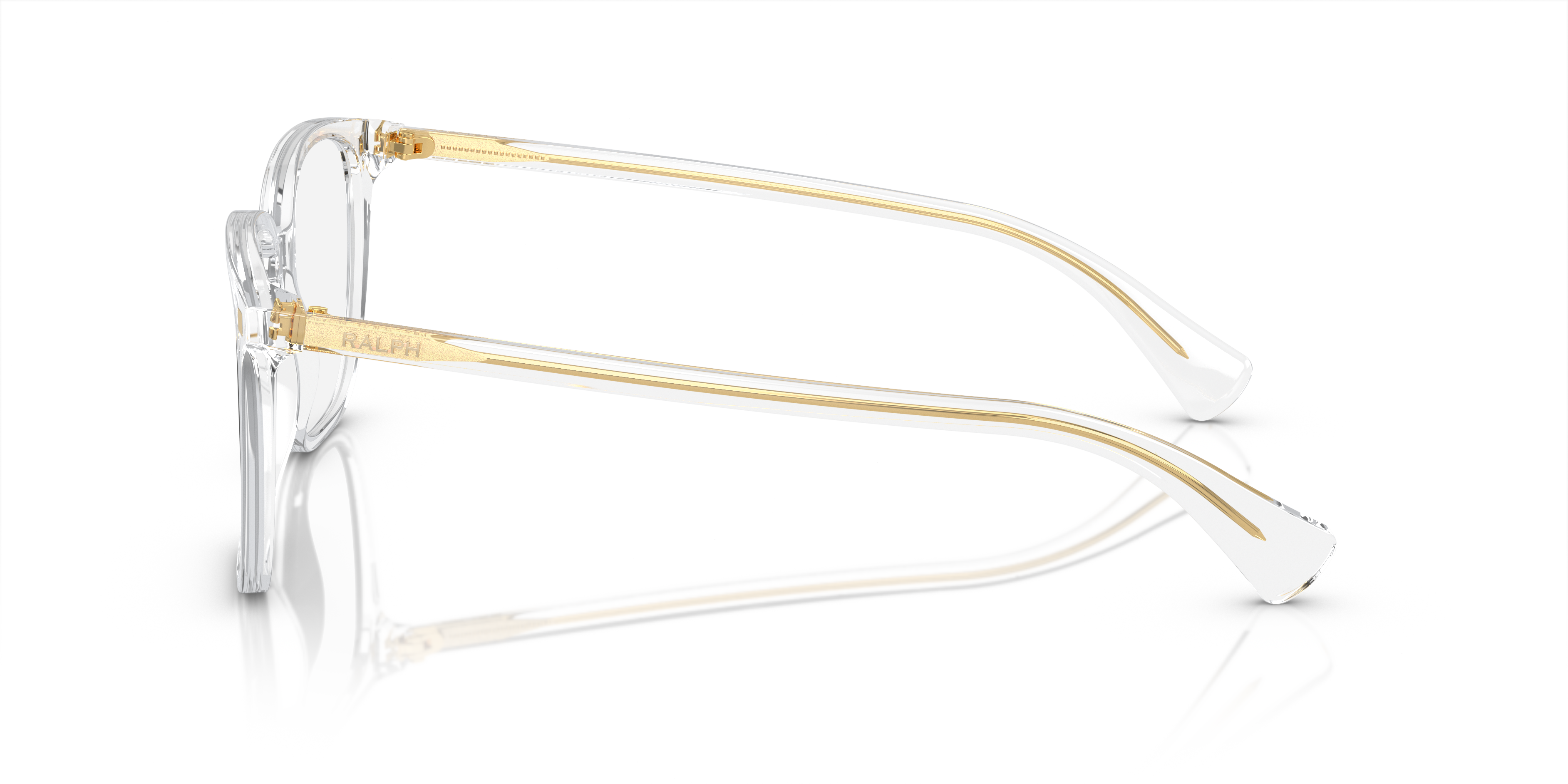 RA7147 Shiny Transparent Crystal AcetaatEyeglass Frames van B24, Zijaanzicht