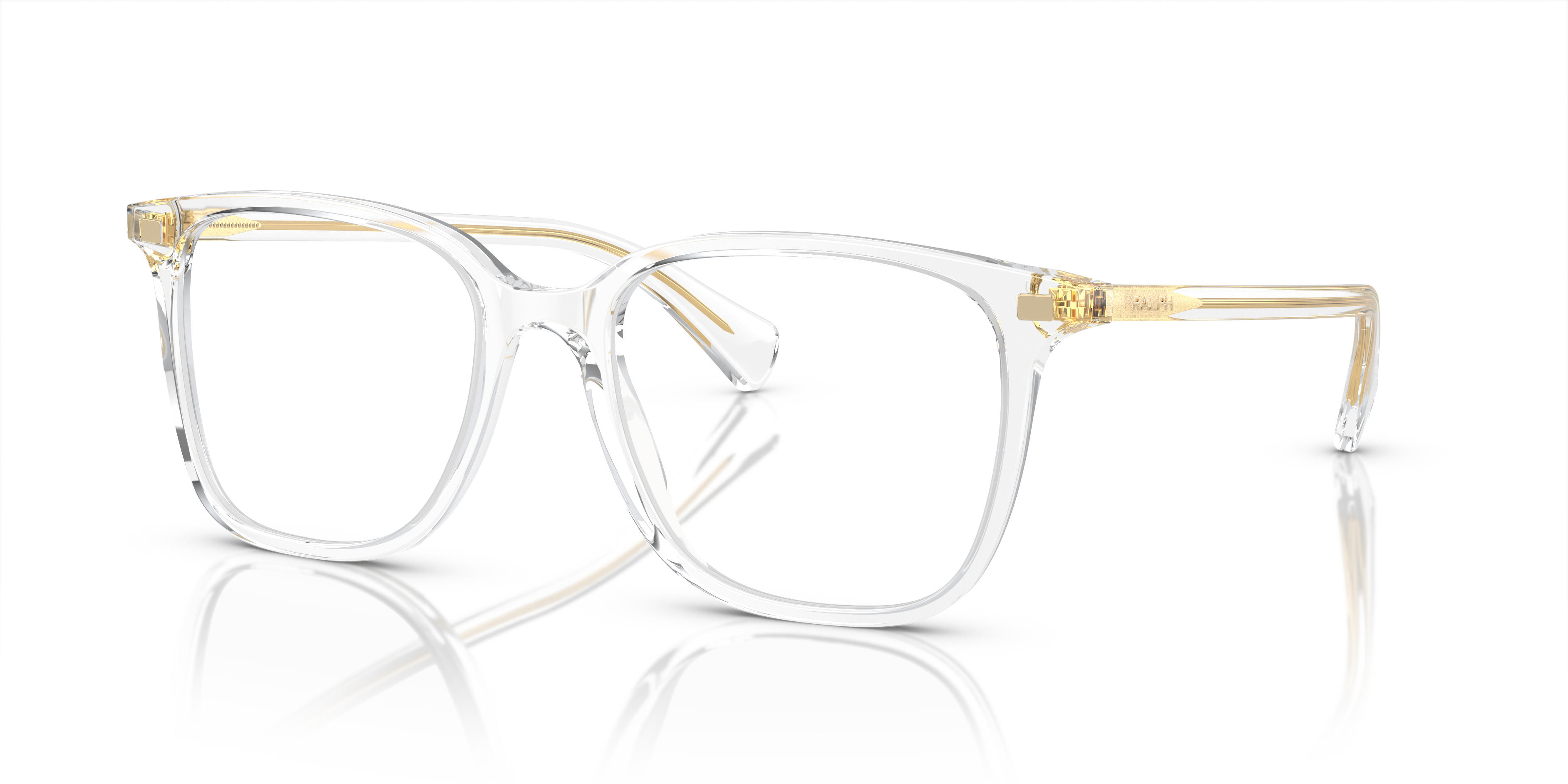 RA7147 Shiny Transparent Crystal AcetaatEyeglass Frames van B24, Hoekweergave