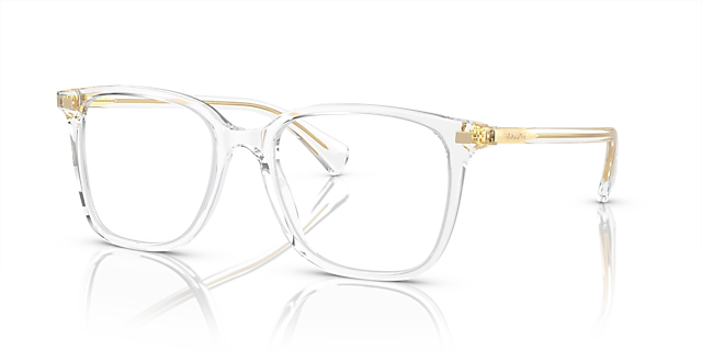 RA7147 Shiny Transparent Crystal AcetatEyeglass Frames von B24, Dreiviertelansicht