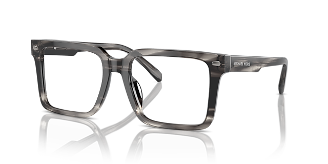 MK4121U Schwarzes Horn AcetatEyeglass Frames von B24, Dreiviertelansicht