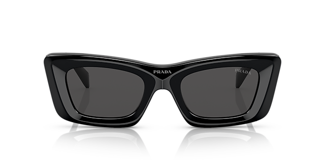 PR 13ZS Zwart AcetaatSunglass Frames van B24, Vooraanzicht