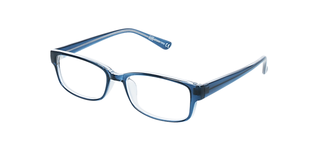 Drifter Crystal Shiny Blue KunststofSunglass Frames van B24, Hoekweergave