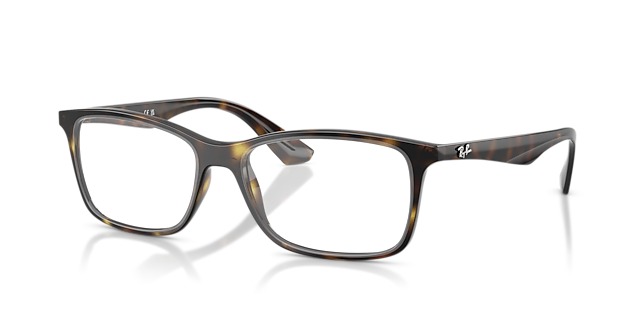 RB7047 Havana KunststofEyeglass Frames van B24, Hoekweergave