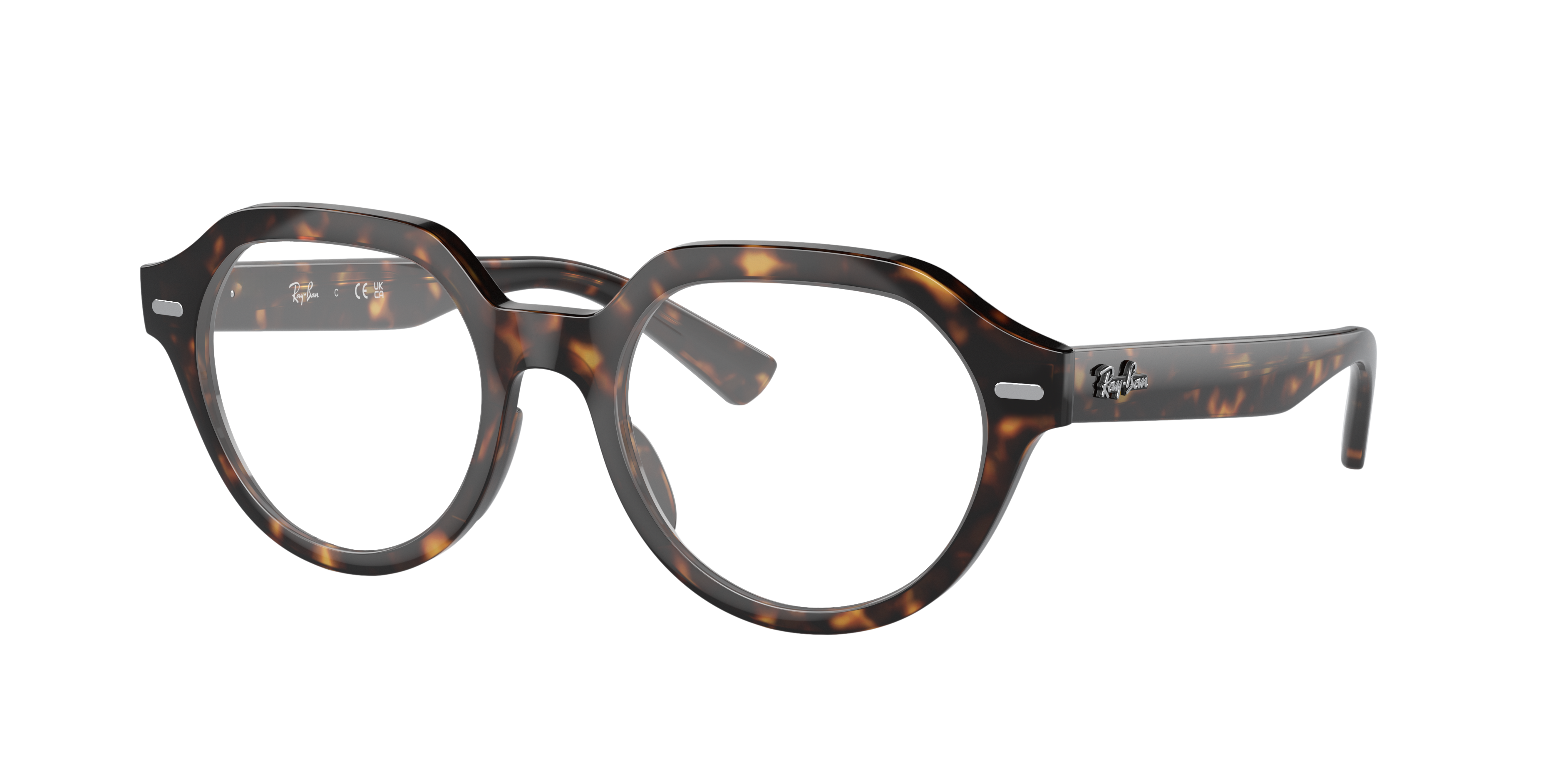RB7214 Havana KunststofEyeglass Frames van B24, Hoekweergave