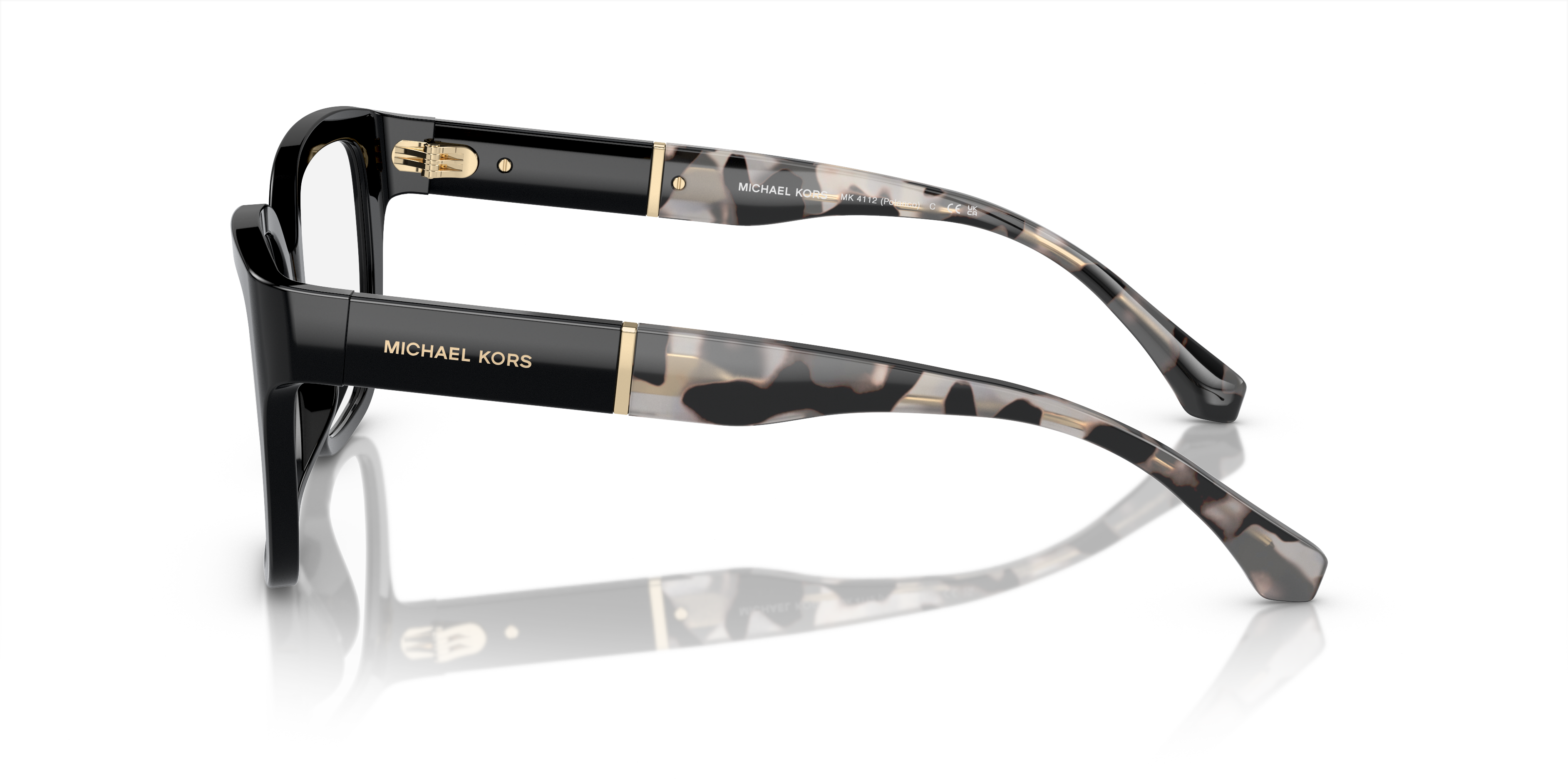 MK4112 Zwart AcetaatEyeglass Frames van B24, Zijaanzicht