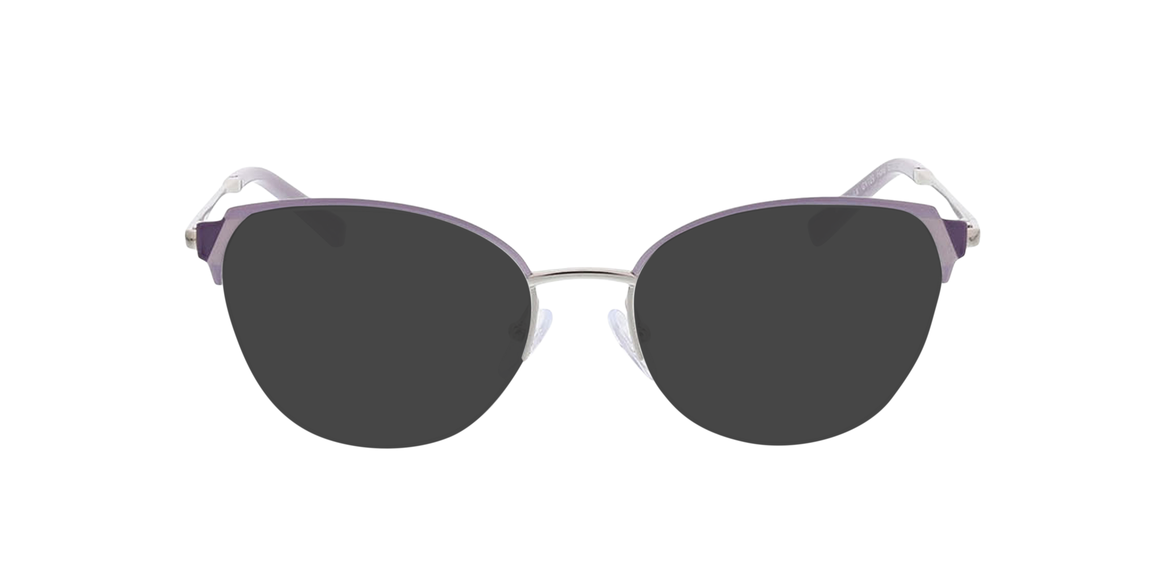 Fiona Violet  &  zilver MetaalEyeglass Frames van B24, met getinte lenzen