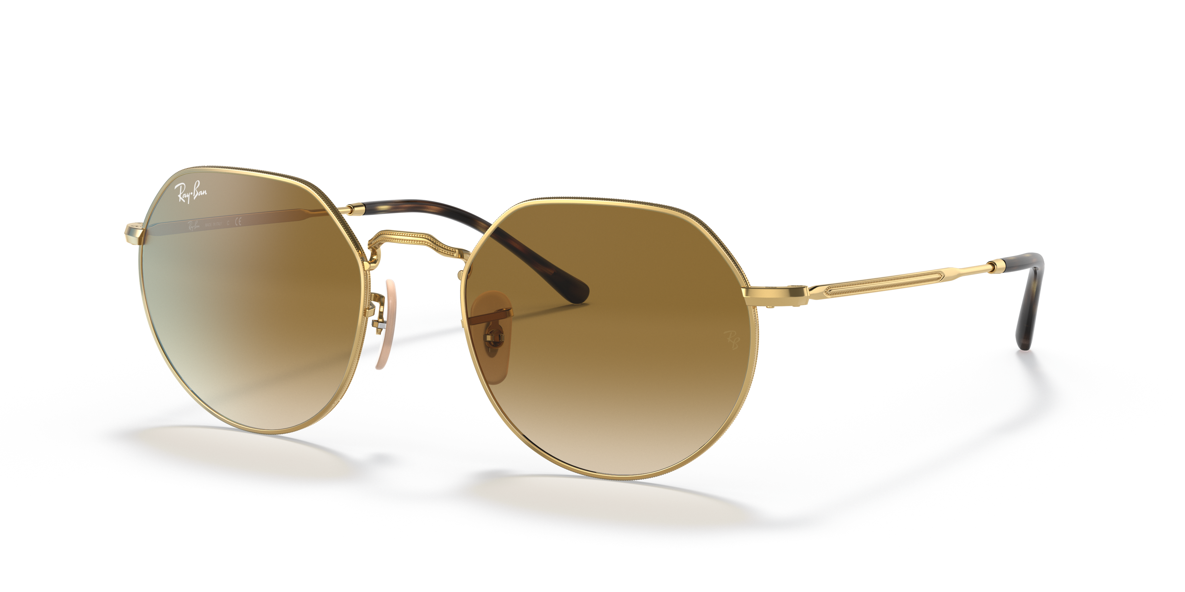 RB3565 Arista Gold MetallSunglass Frames von B24, Dreiviertelansicht