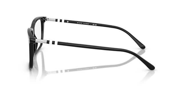 PH2287 Glanzend zwart AcetaatEyeglass Frames van B24, Zijaanzicht