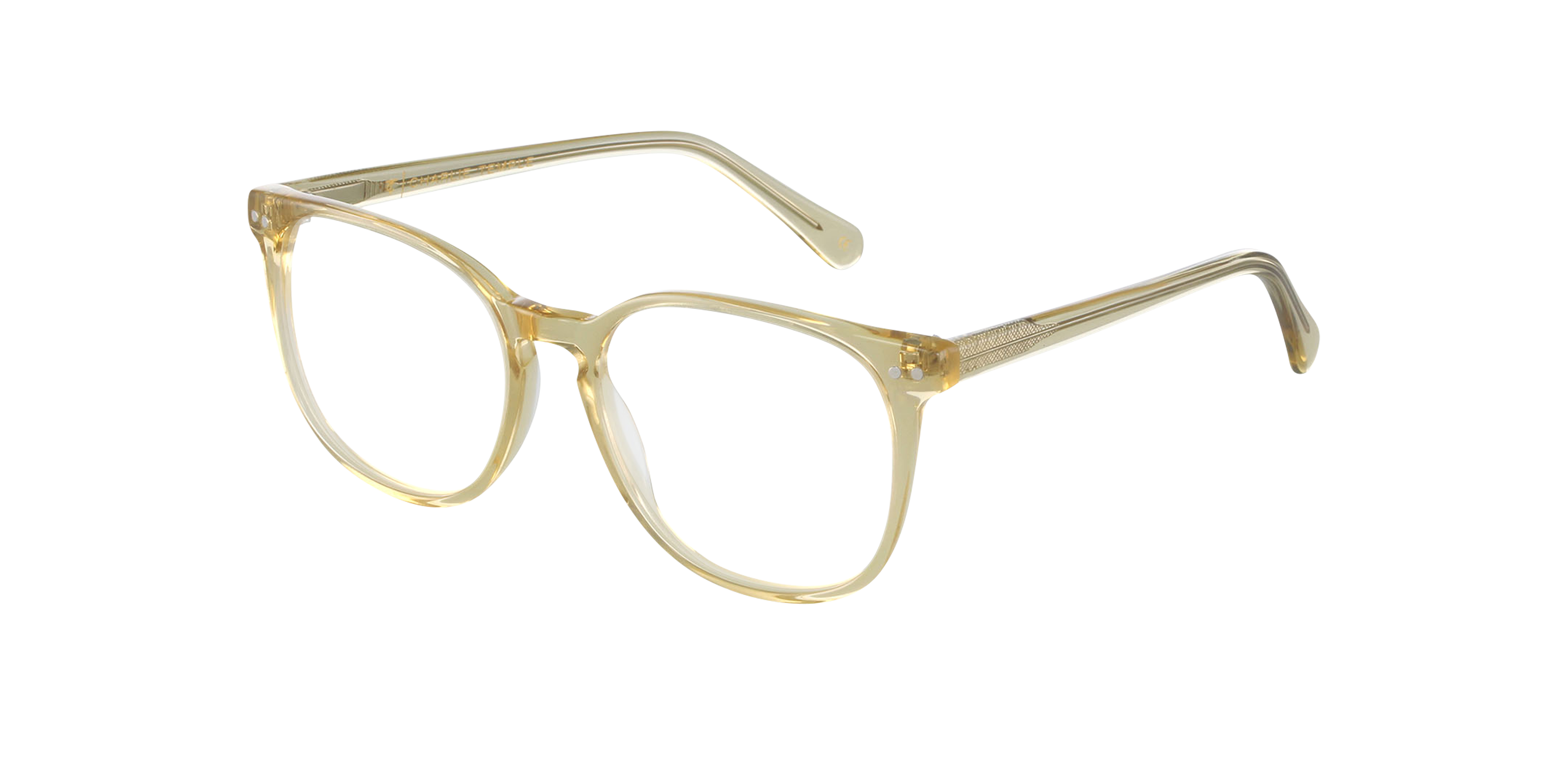 BARRON Crystal Honey AcetaatEyeglass Frames van B24, Hoekweergave