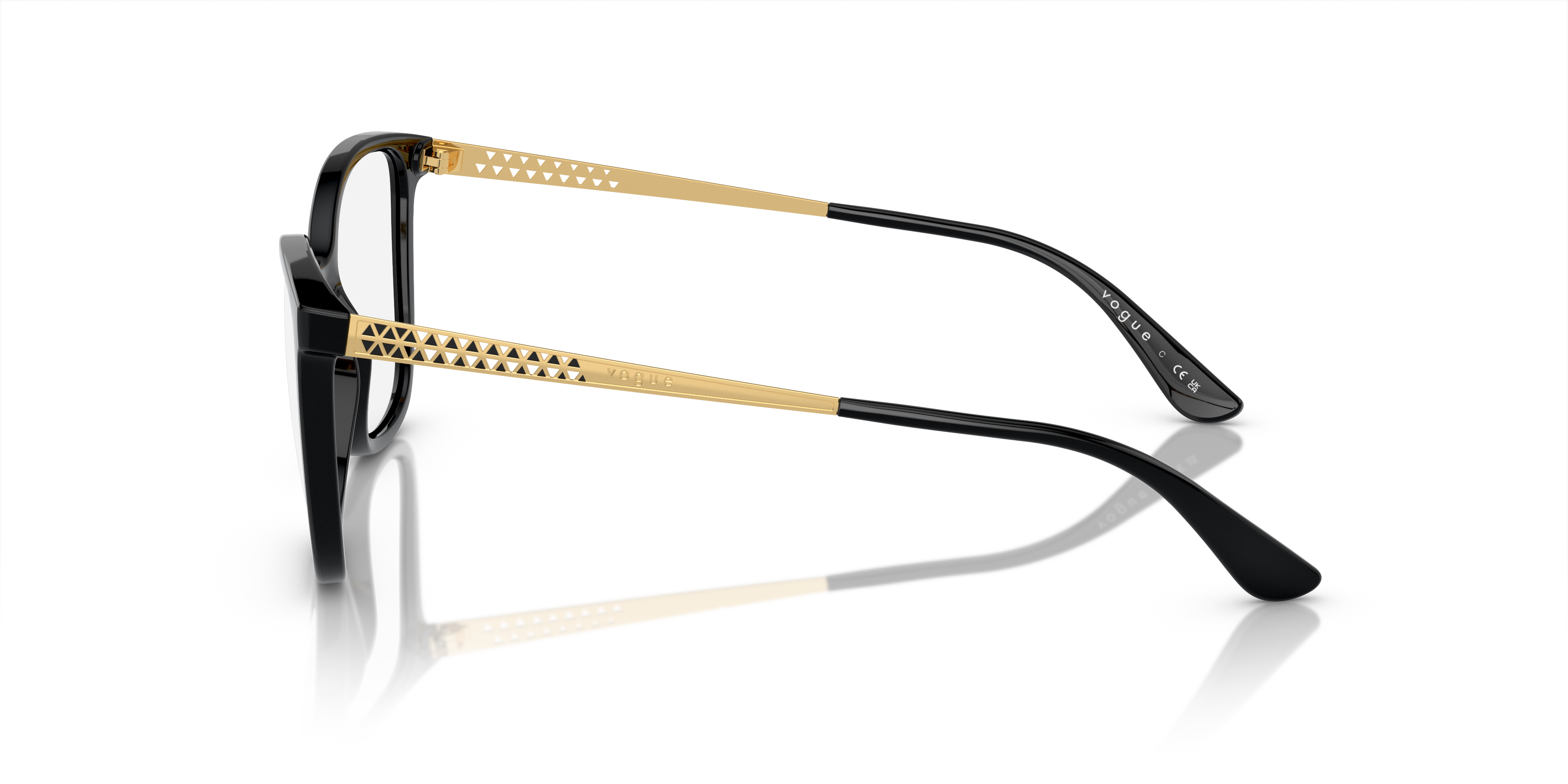 VO5334 Schwarz KunststoffEyeglass Frames von B24, Seitenansicht