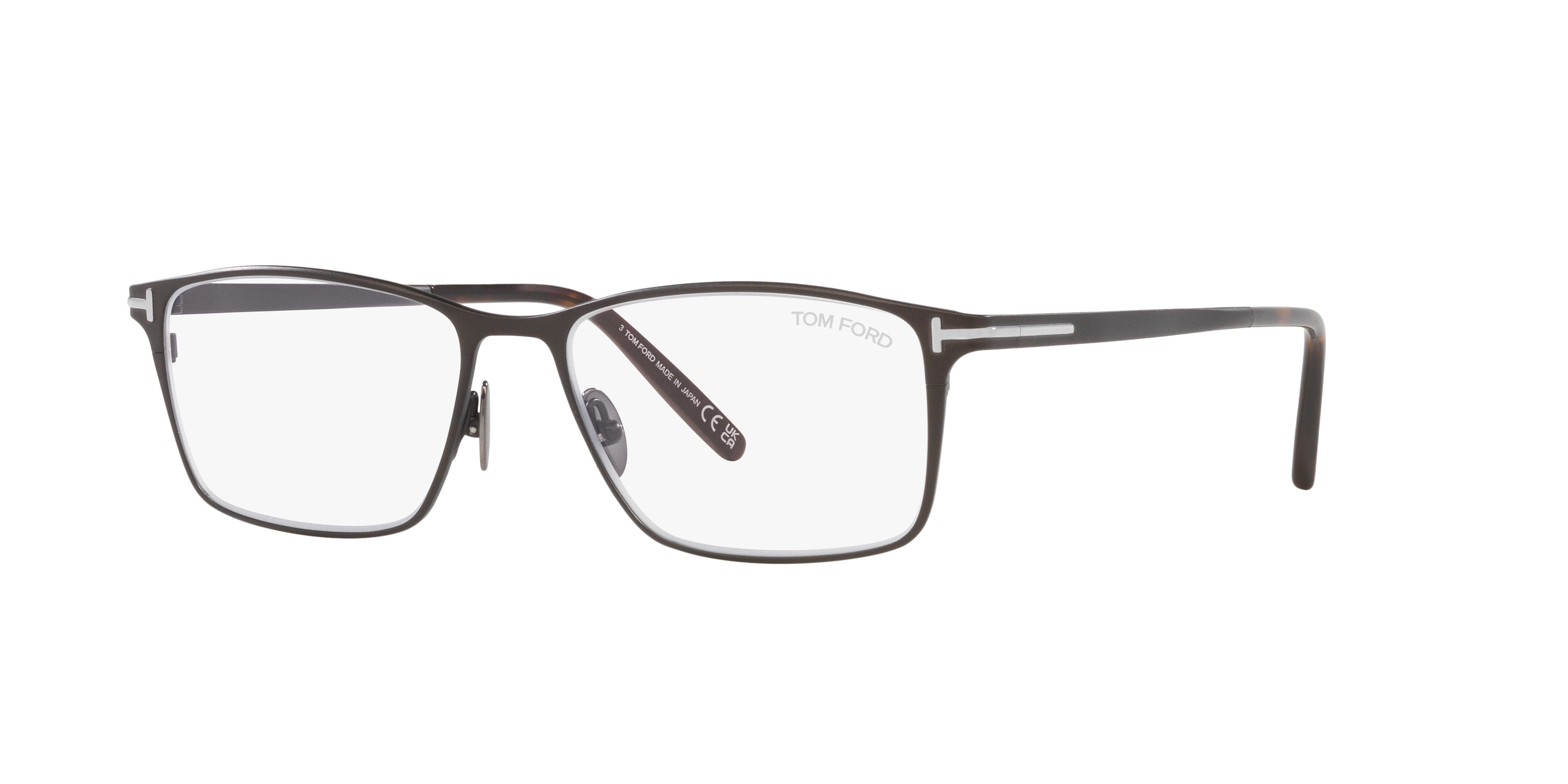 FT5935-B Gunmetal Matte TitanEyeglass Frames von B24, Dreiviertelansicht