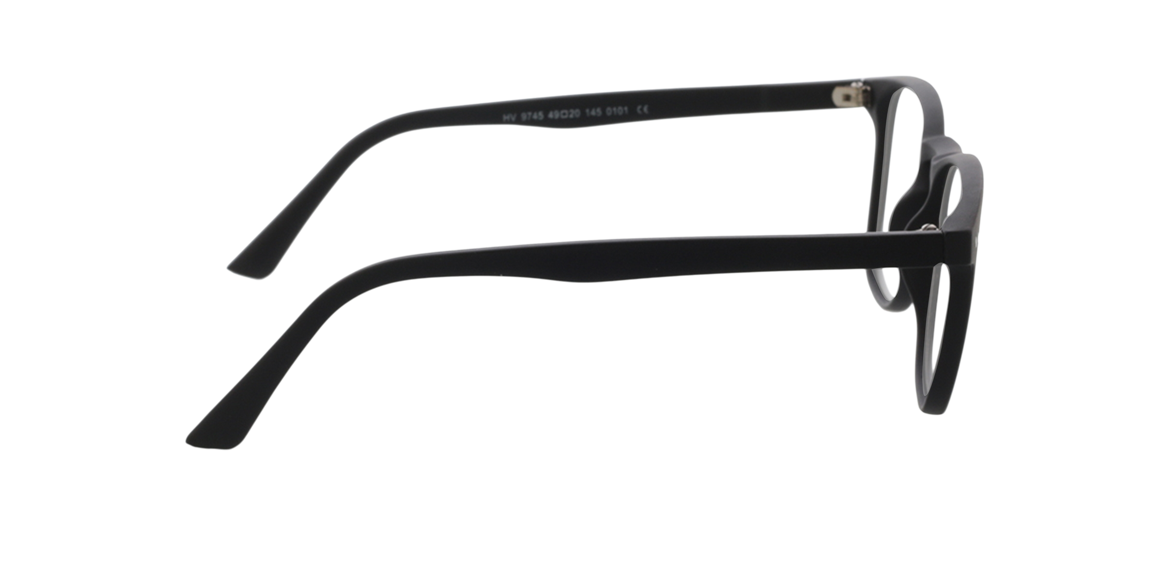 Foster Matzwart KunststofEyeglass Frames van B24, Zijaanzicht