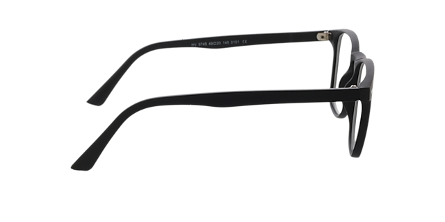 Foster Matzwart KunststofEyeglass Frames van B24, Zijaanzicht