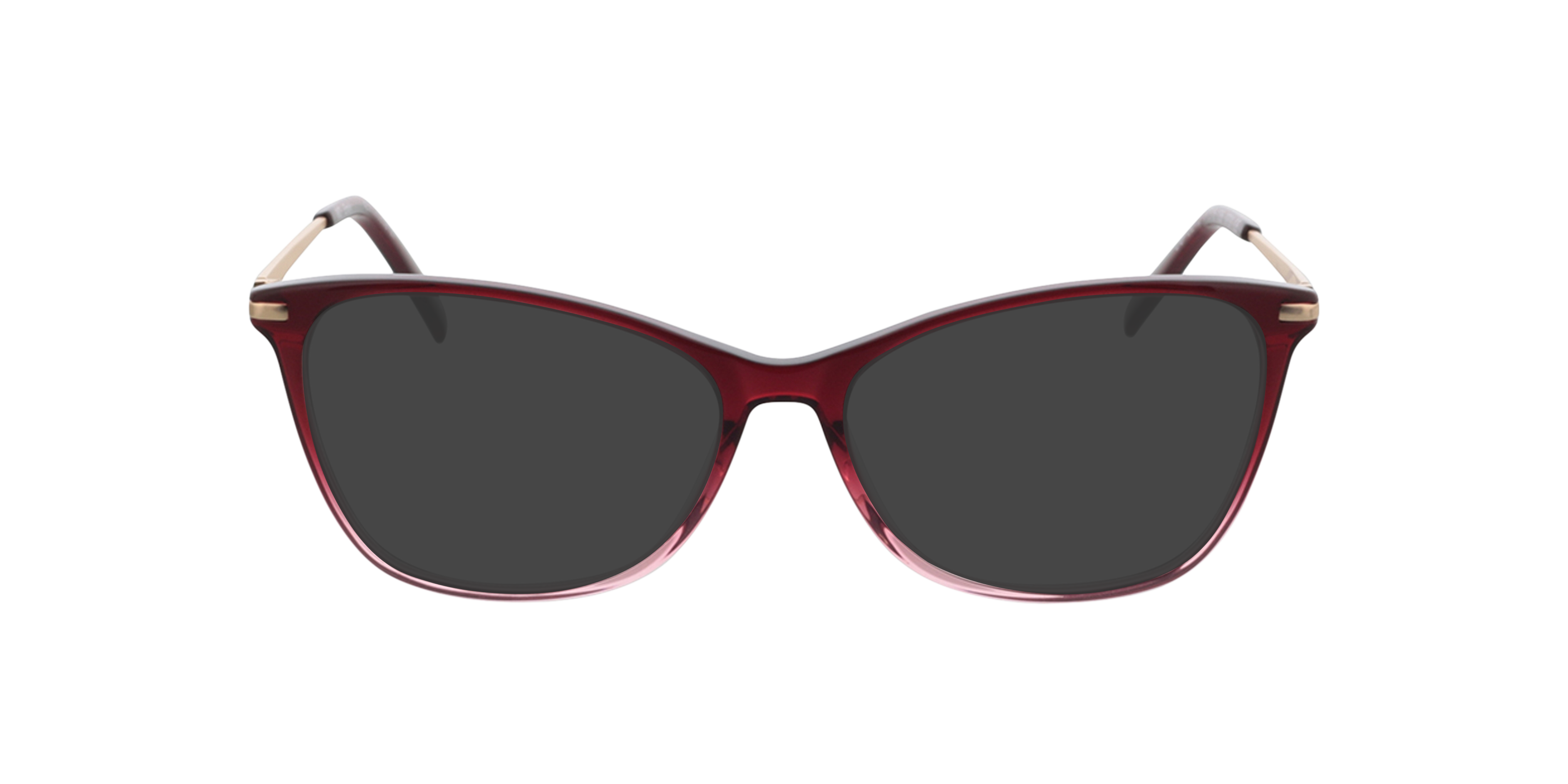 Emily Gradient Red  &  Gold  &  Red AcetatEyeglass Frames von B24, mit getönten Gläsern