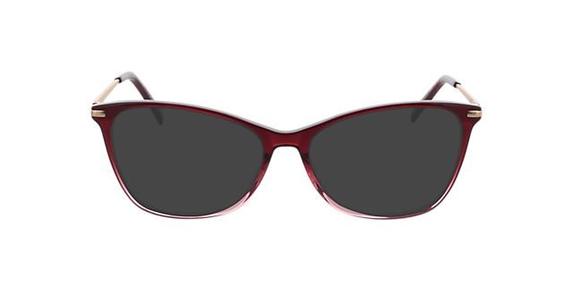 Emily Gradient Red  &  Gold  &  Red AcetatEyeglass Frames von B24, mit getönten Gläsern