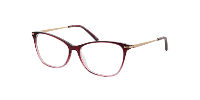 Emily Gradient Red  &  Gold  &  Red AcetatEyeglass Frames von B24, Dreiviertelansicht