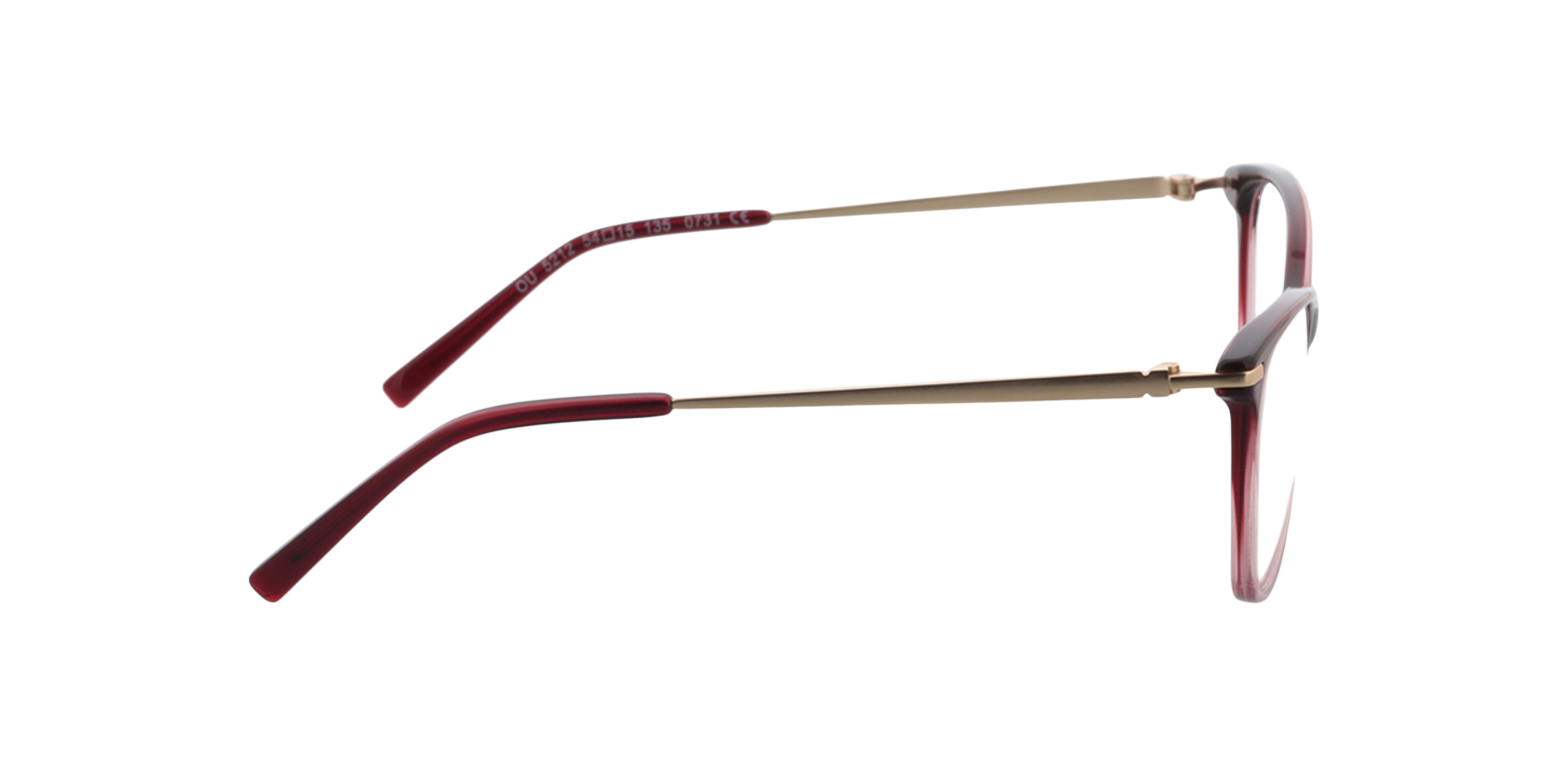 Emily Gradient Red  &  Gold  &  Red AcetatEyeglass Frames von B24, Seitenansicht