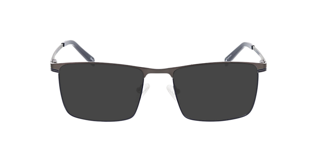 Stoke Satin Gun & Matt Blue MetallEyeglass Frames von B24, mit getönten Gläsern