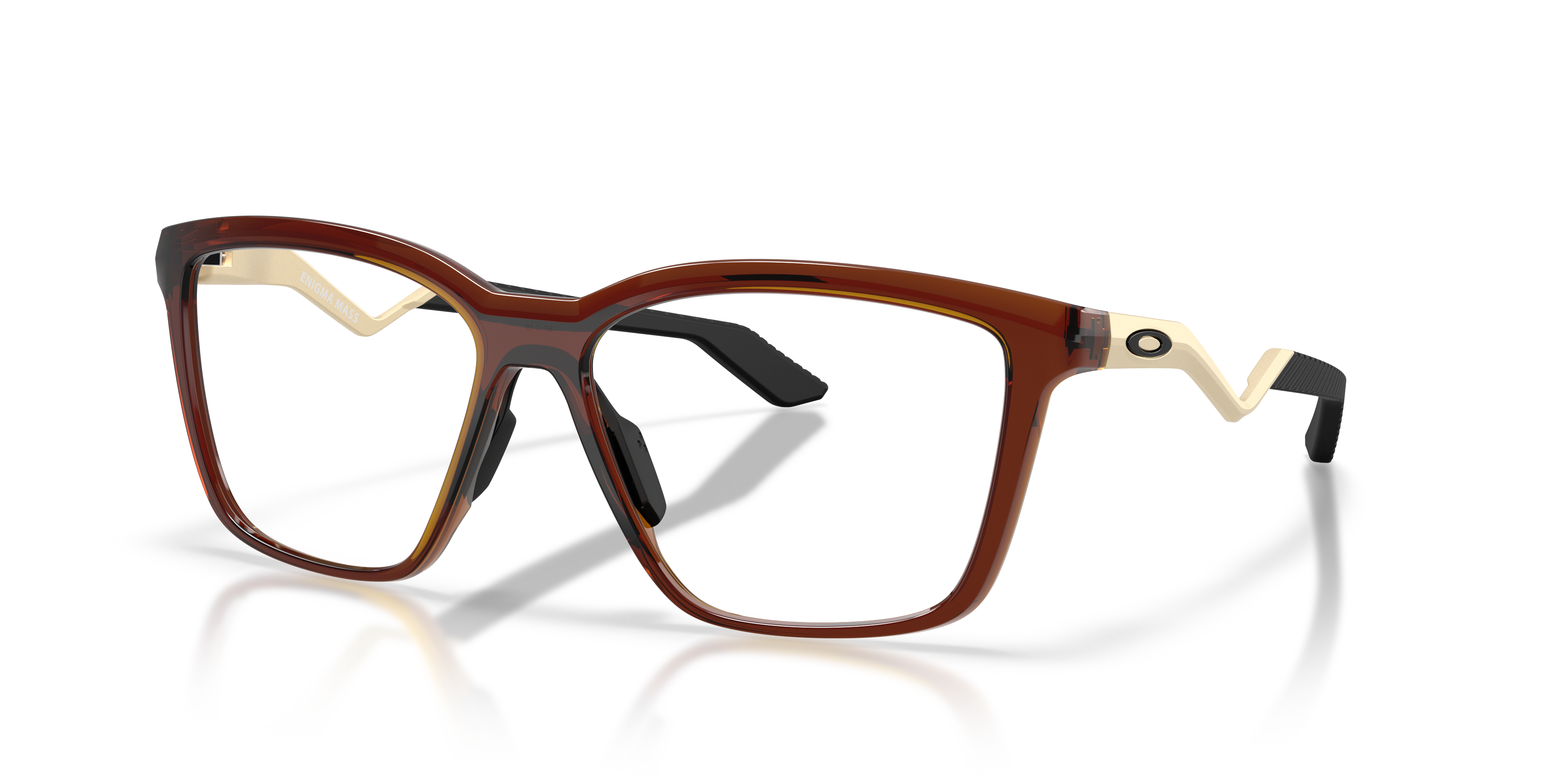 Kylian Mbappé Signature Series Enigma Mass Dark Amber KunststofEyeglass Frames van B24, Hoekweergave