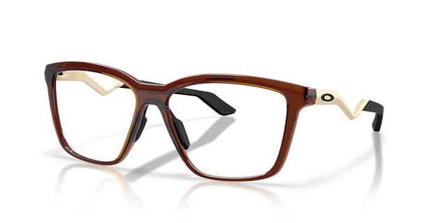 Kylian Mbappé Signature Series Enigma Mass Dark Amber KunststoffEyeglass Frames von B24, Dreiviertelansicht
