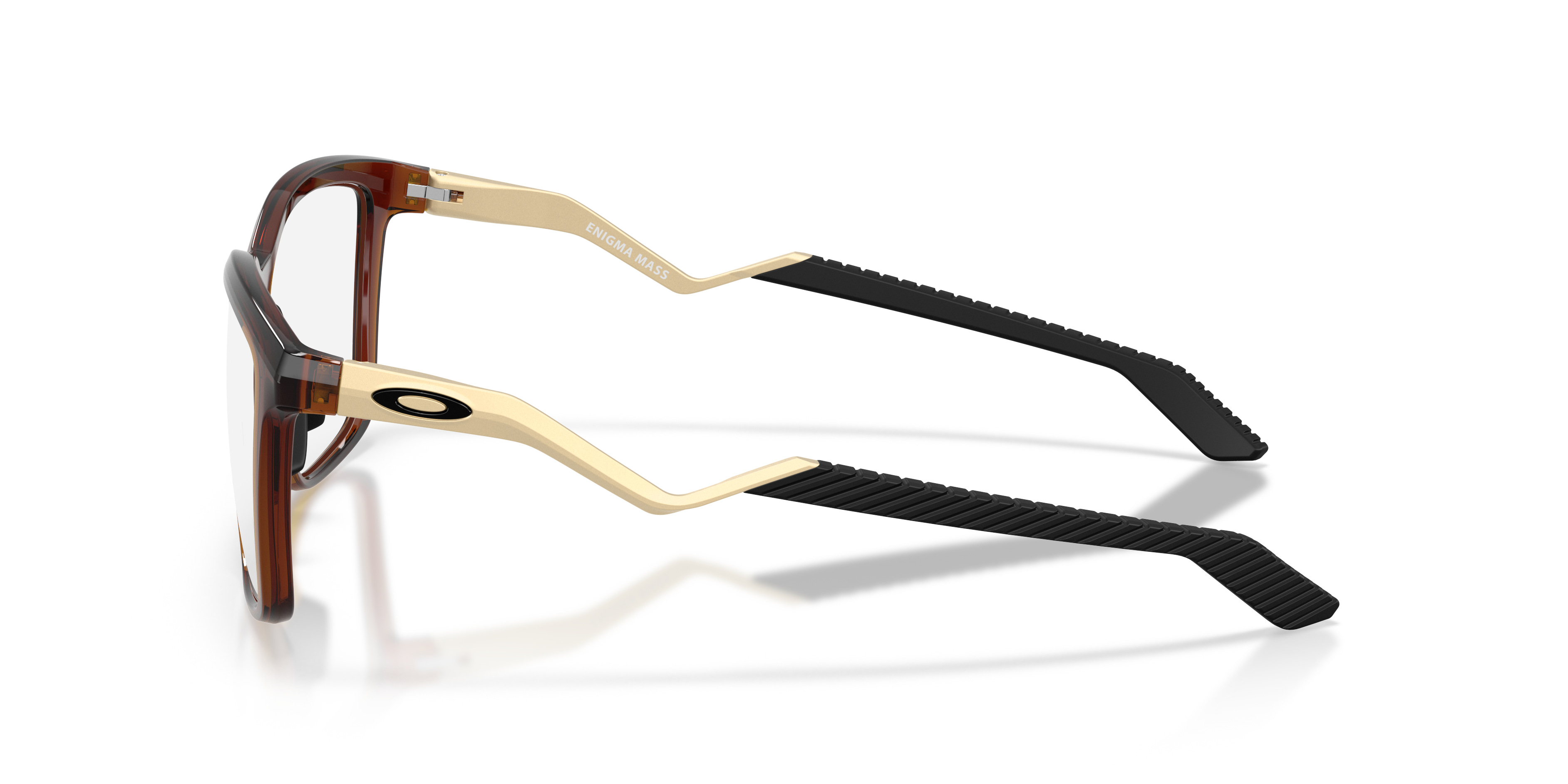 Kylian Mbappé Signature Series Enigma Mass Dark Amber KunststofEyeglass Frames van B24, Zijaanzicht