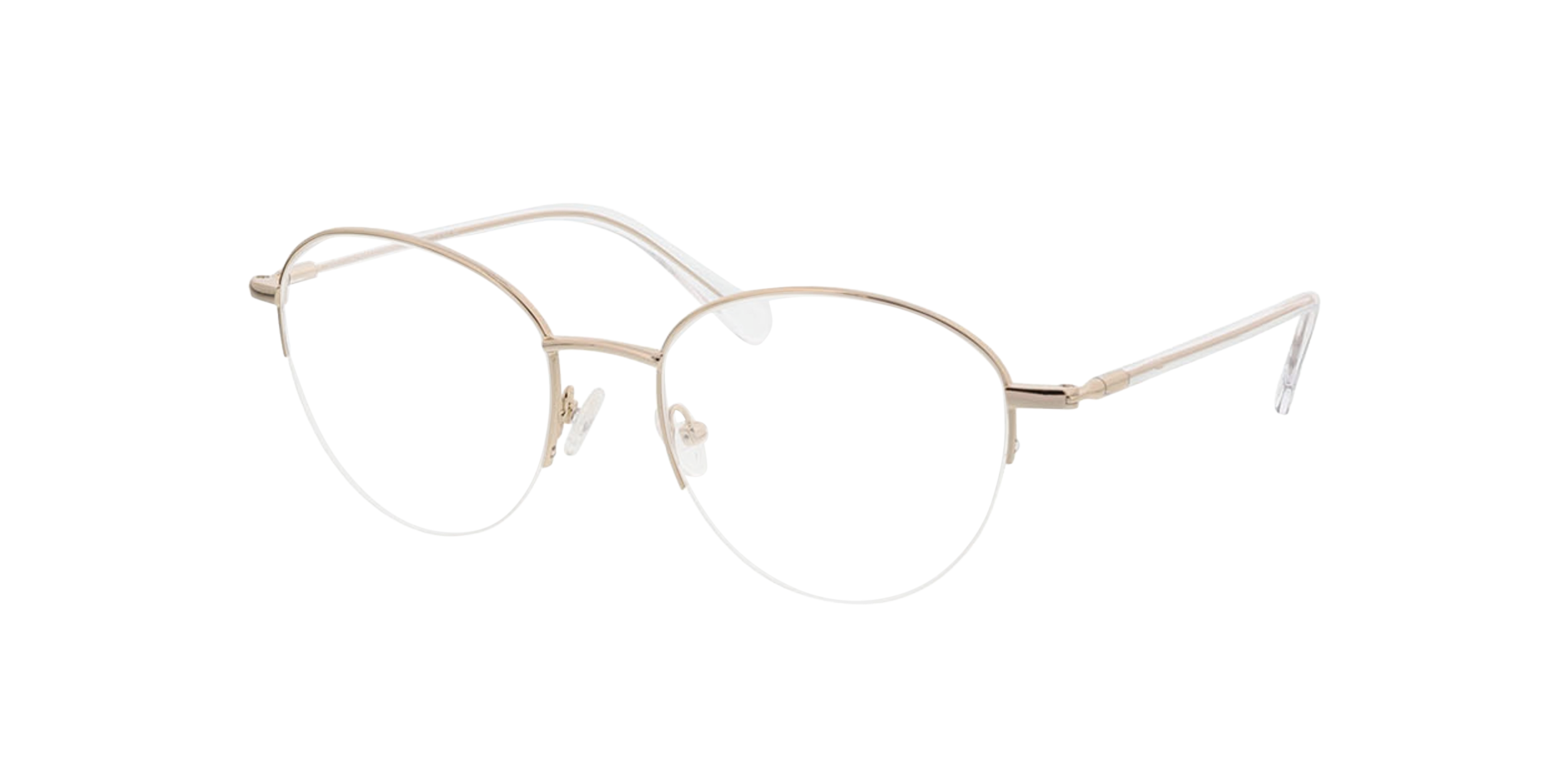 Portland Goud MetaalEyeglass Frames van B24, Hoekweergave