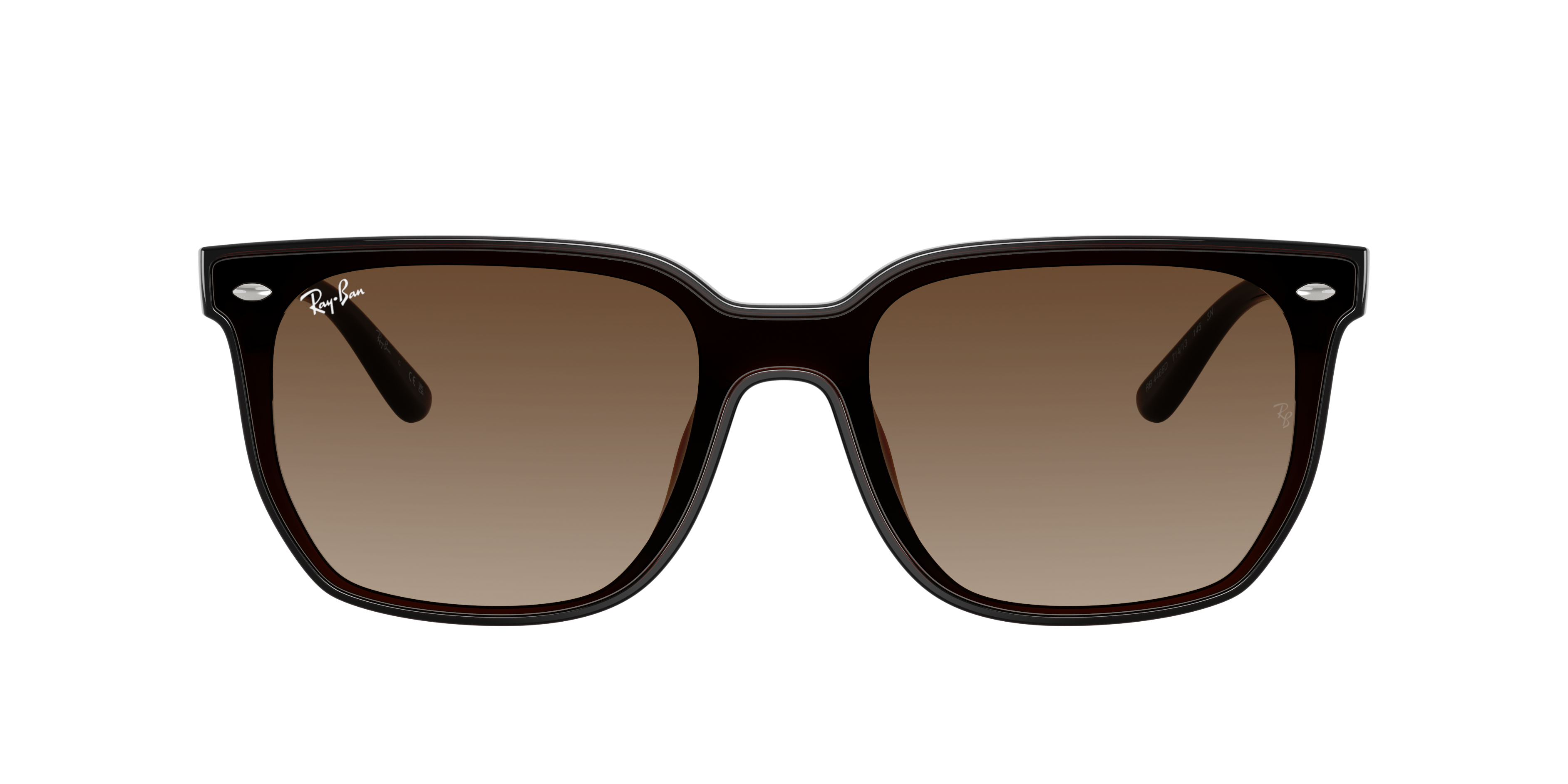 RB4466D Dunkelbraun transparent KunststoffSunglass Frames von B24, mit getönten Gläsern