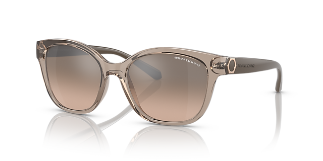 AX4127S Bruin KunststofSunglass Frames van B24, Hoekweergave