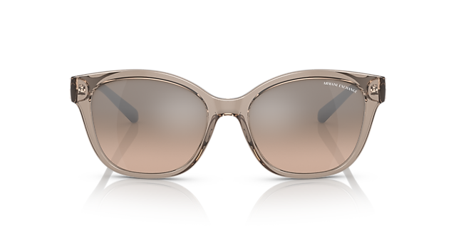 AX4127S Bruin KunststofSunglass Frames van B24, Vooraanzicht