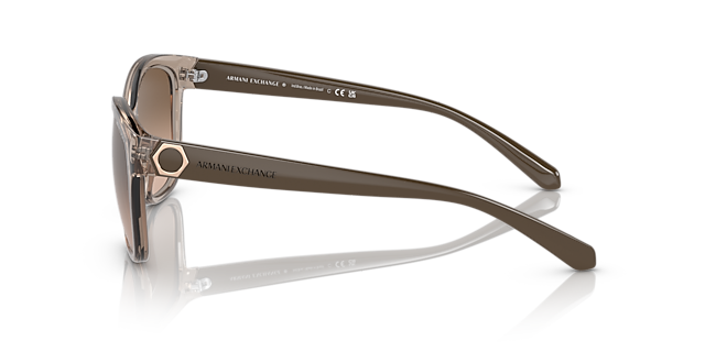 AX4127S Bruin KunststofSunglass Frames van B24, Zijaanzicht