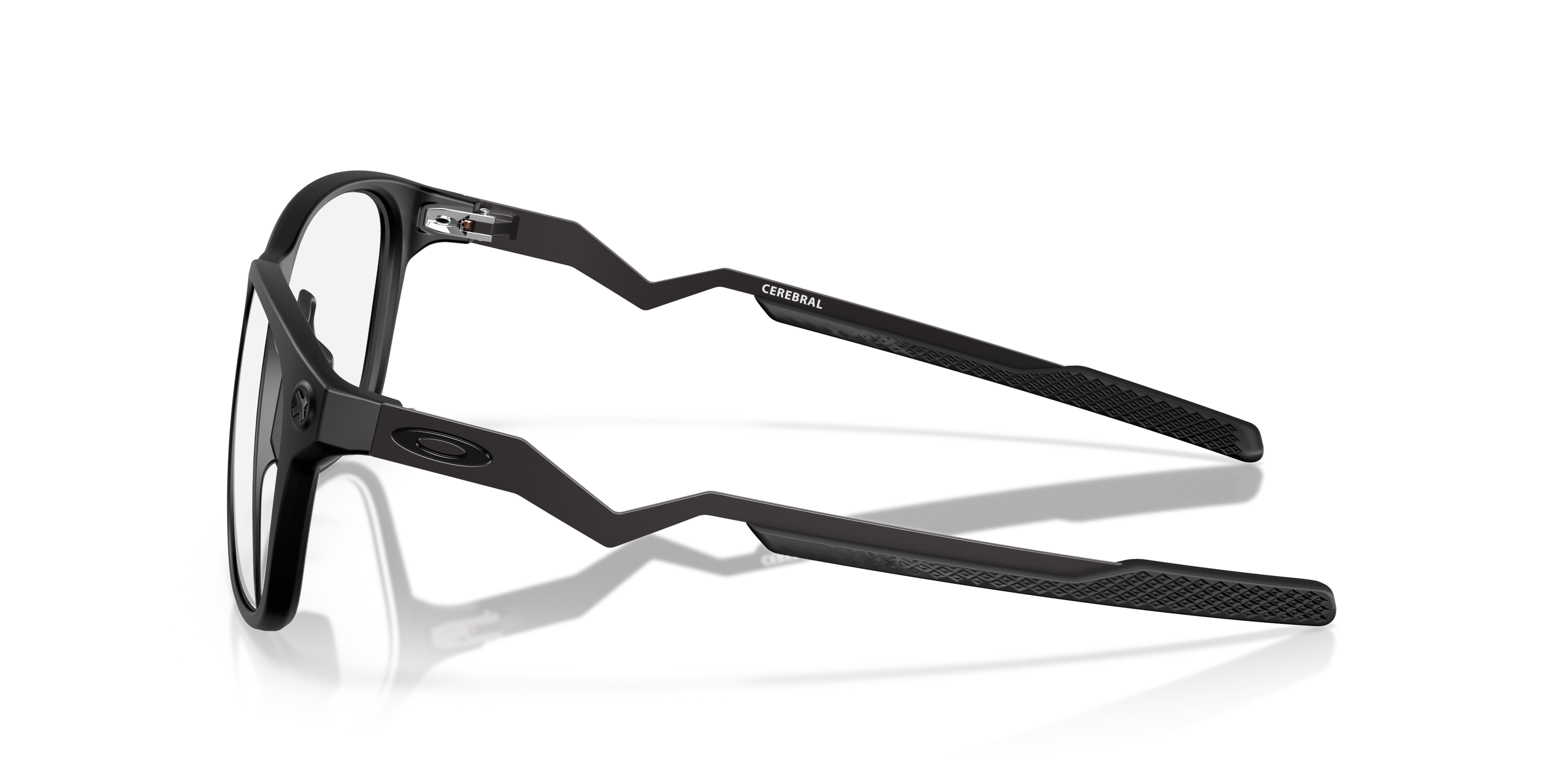 Cerebral Schwarz satiniert KunststoffEyeglass Frames von B24, Seitenansicht