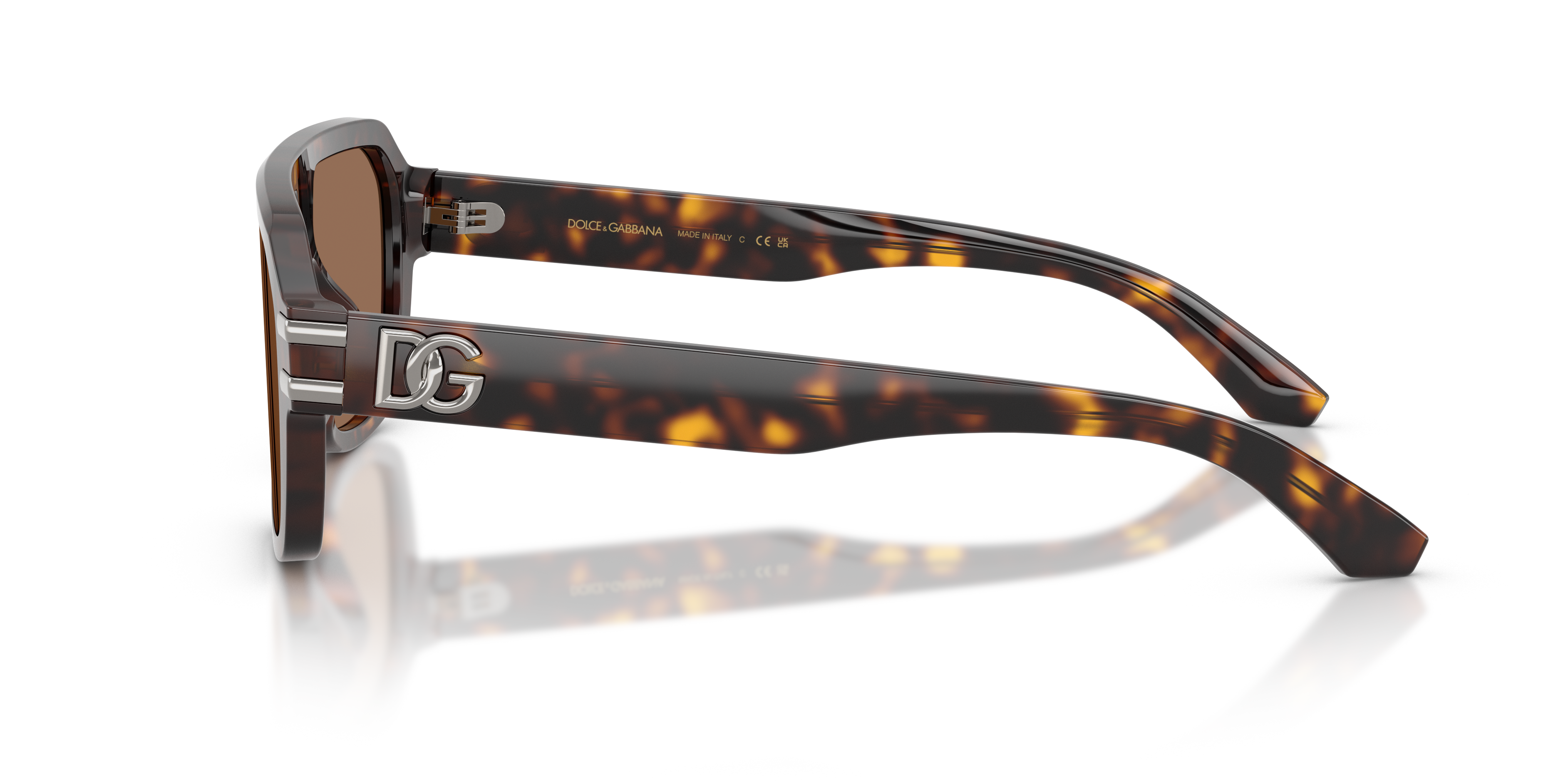 DG4507 Havana AcetaatSunglass Frames van B24, Zijaanzicht