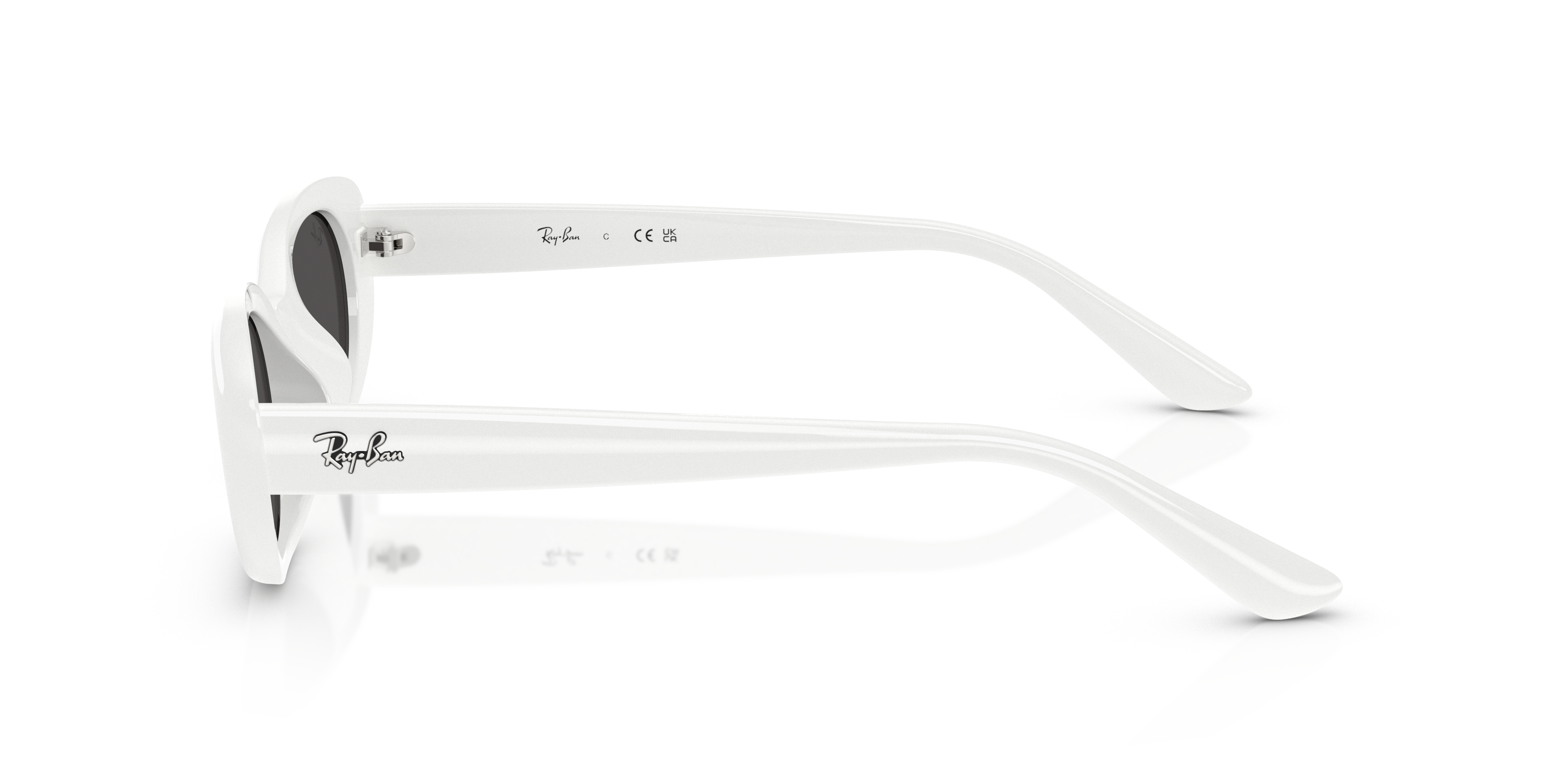 RB4441D Weiß KunststoffSunglass Frames von B24, Seitenansicht