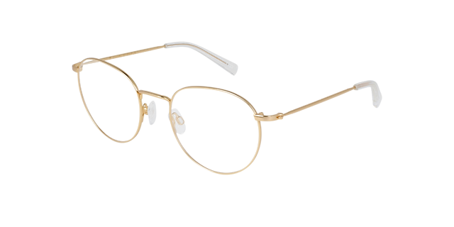 Ceo Large Light Gold Titanium TitanEyeglass Frames von B24, Dreiviertelansicht