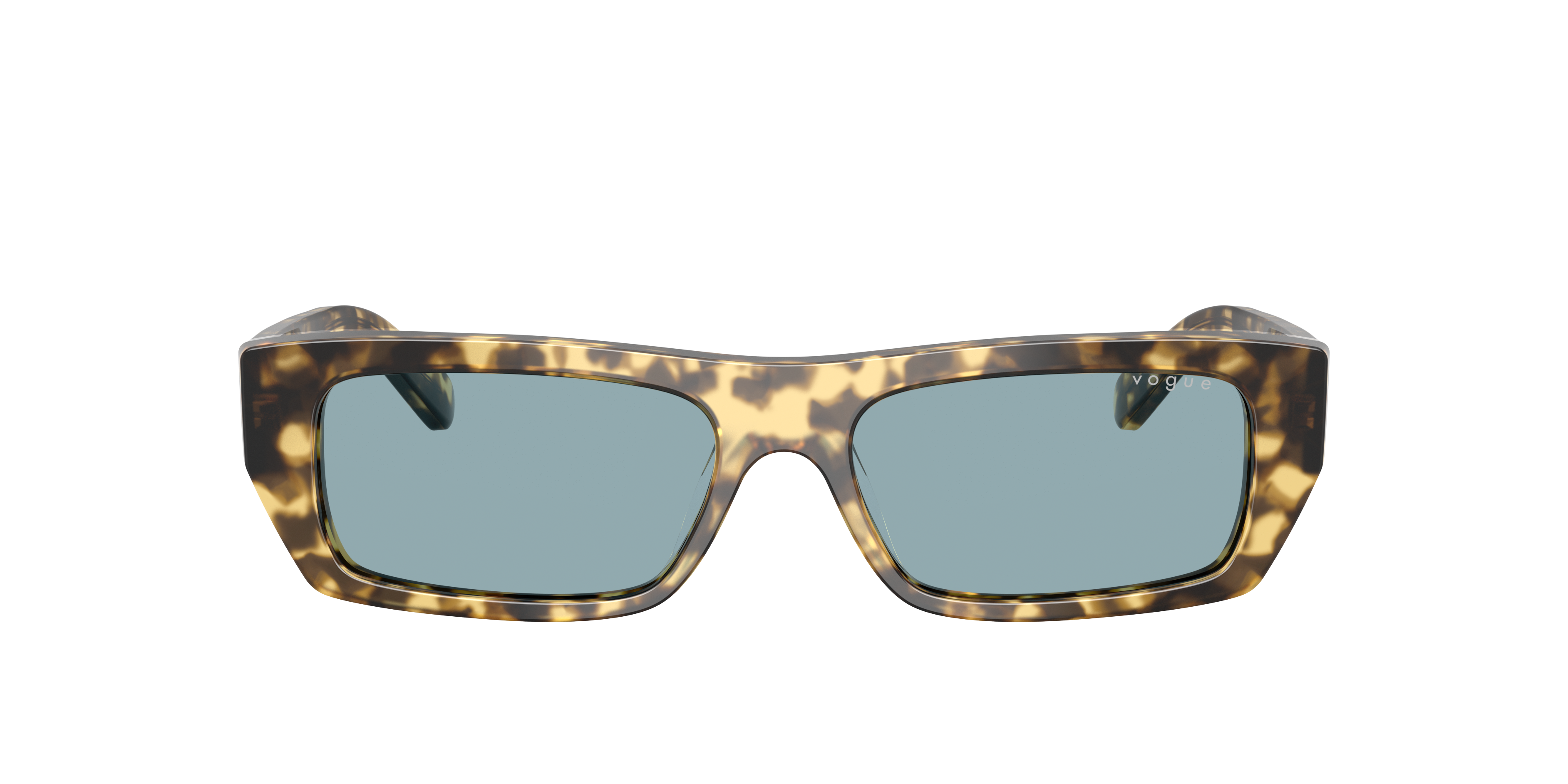 VO5657SU Brown & Beige Tortoise AcetaatSunglass Frames van B24, met getinte lenzen