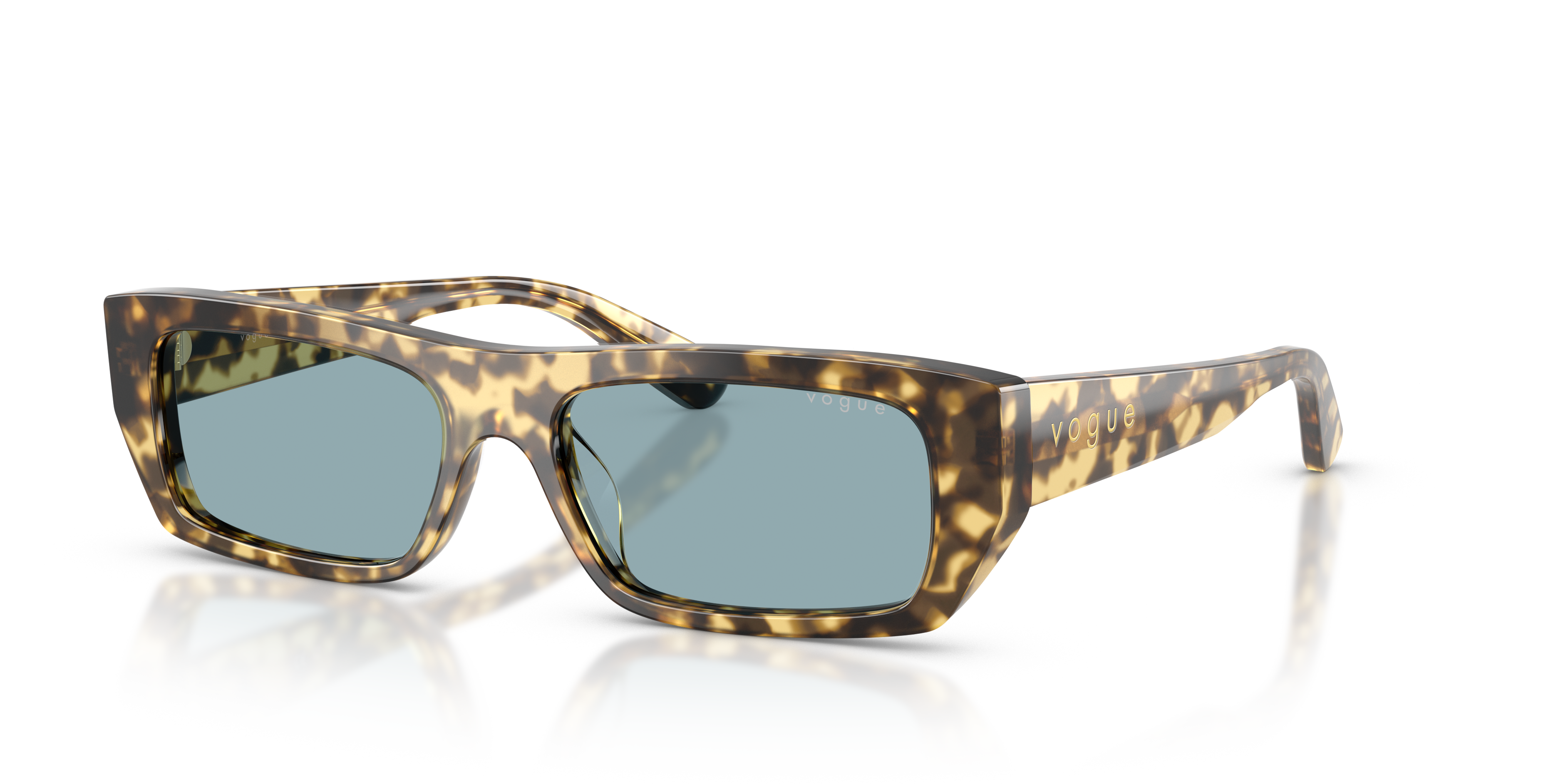 VO5657SU Brown & Beige Tortoise AcetaatSunglass Frames van B24, Hoekweergave