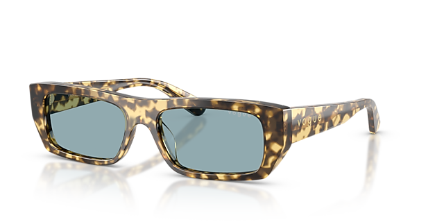 VO5657SU Brown & Beige Tortoise AcetatSunglass Frames von B24, Dreiviertelansicht