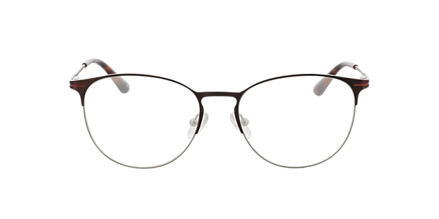 Cambridge Brown  &  Orange  &  Silver MetallEyeglass Frames von B24, Vorderansicht