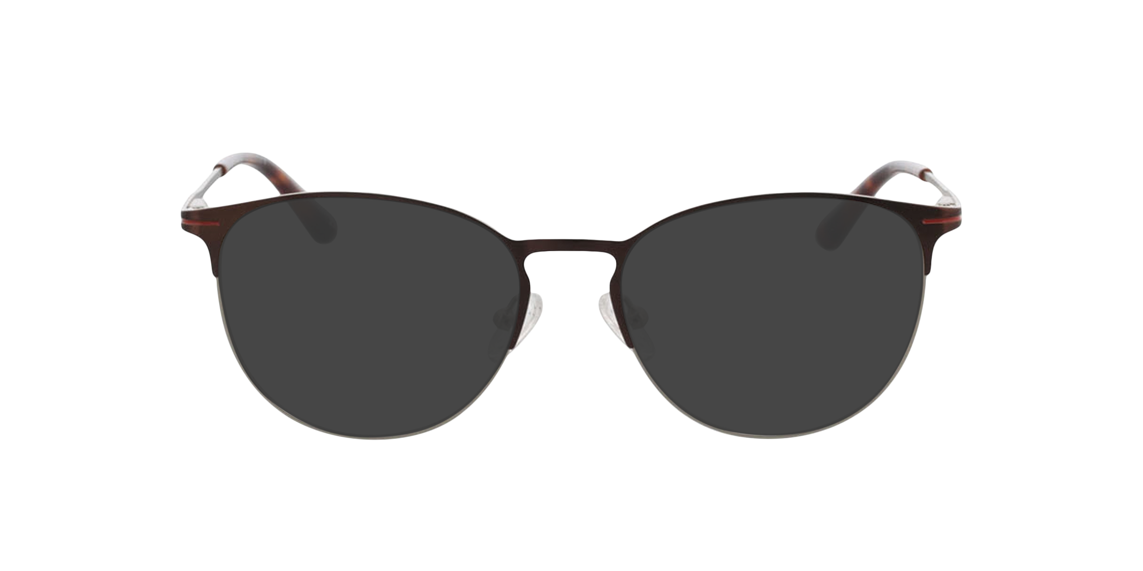 Cambridge Bruin  &  oranje  &  zilver MetaalEyeglass Frames van B24, met getinte lenzen