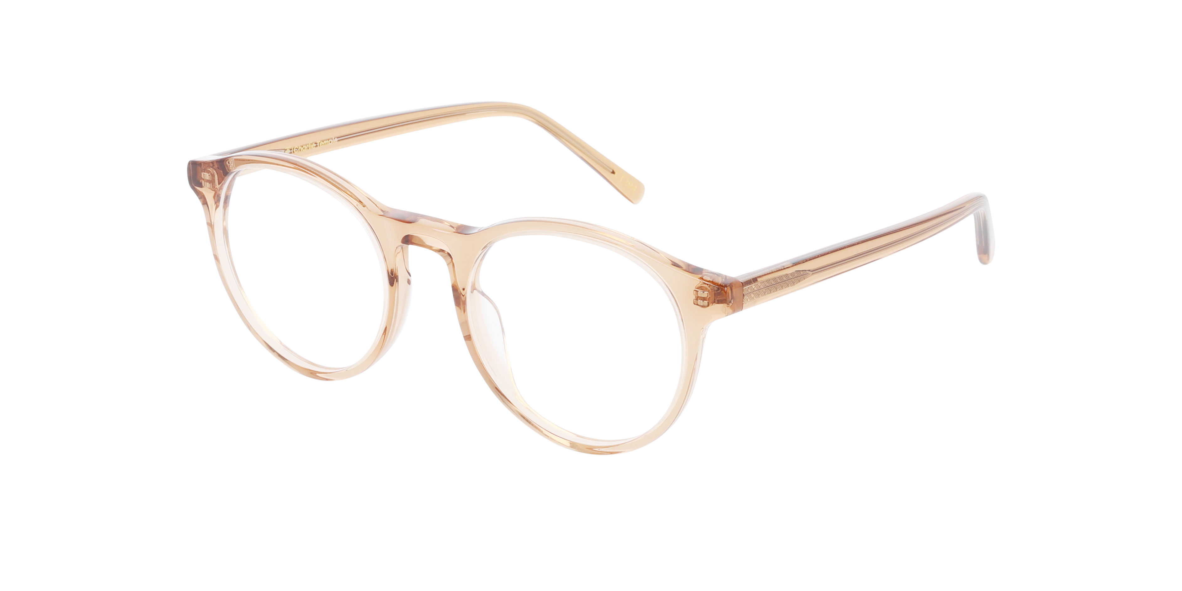 Ruben Crystal Caramel AcetaatEyeglass Frames van B24, Hoekweergave