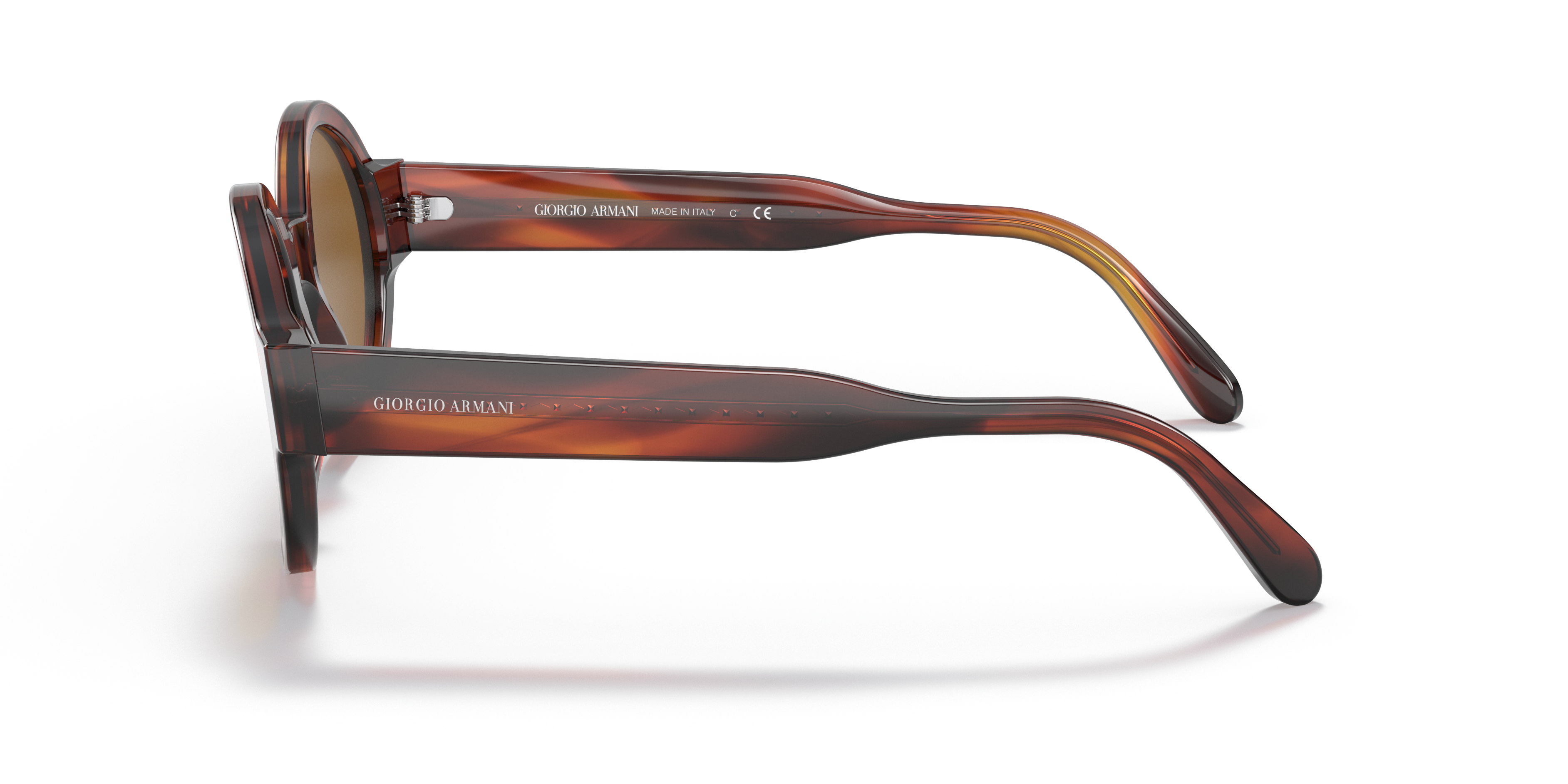 AR 903M Havana gestreept AcetaatSunglass Frames van B24, Zijaanzicht