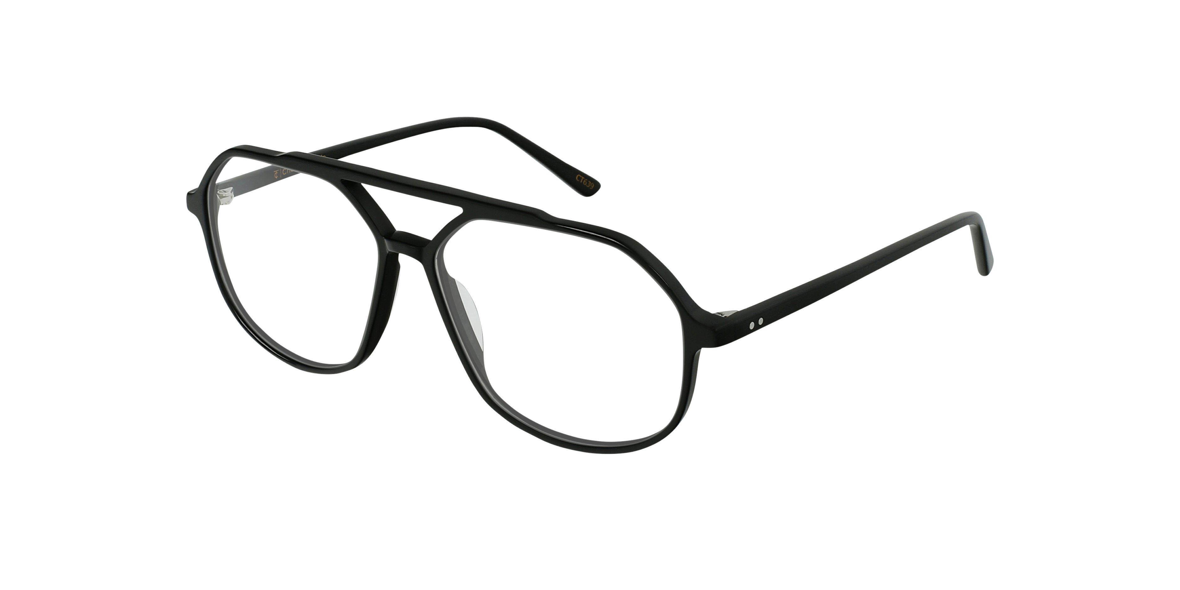 Viper AC Jet Black AcetatEyeglass Frames von B24, Dreiviertelansicht