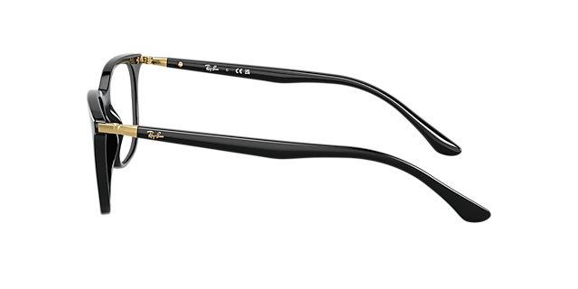 RB7211 Zwart KunststofEyeglass Frames van B24, Zijaanzicht