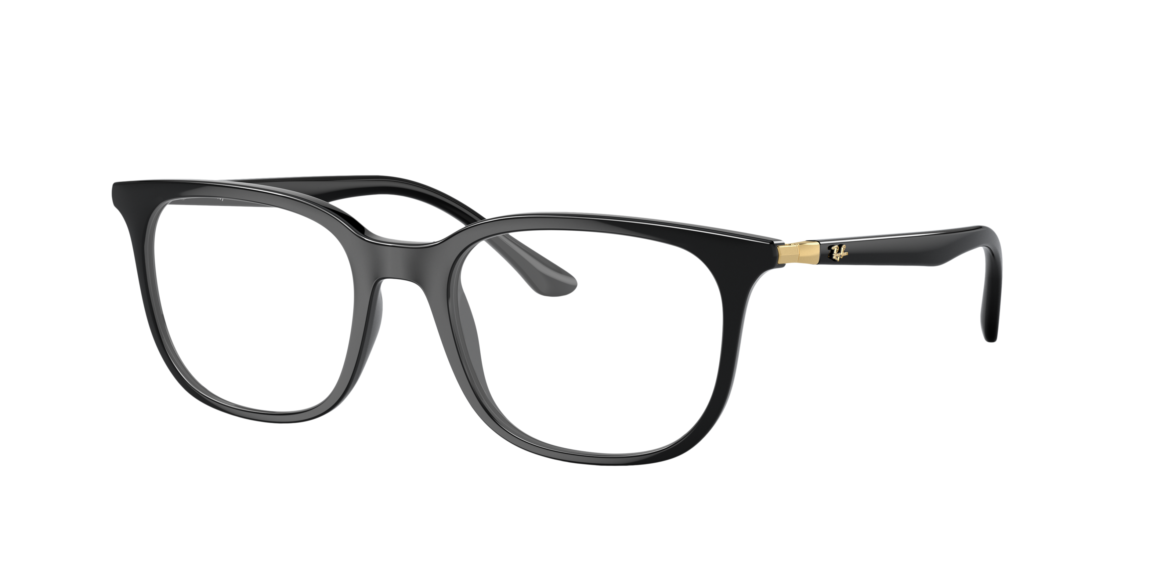 RB7211 Zwart KunststofEyeglass Frames van B24, Hoekweergave