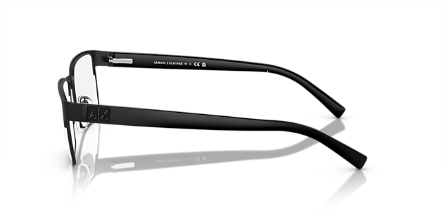 AX1019 Matt Schwarz MetallEyeglass Frames von B24, Seitenansicht