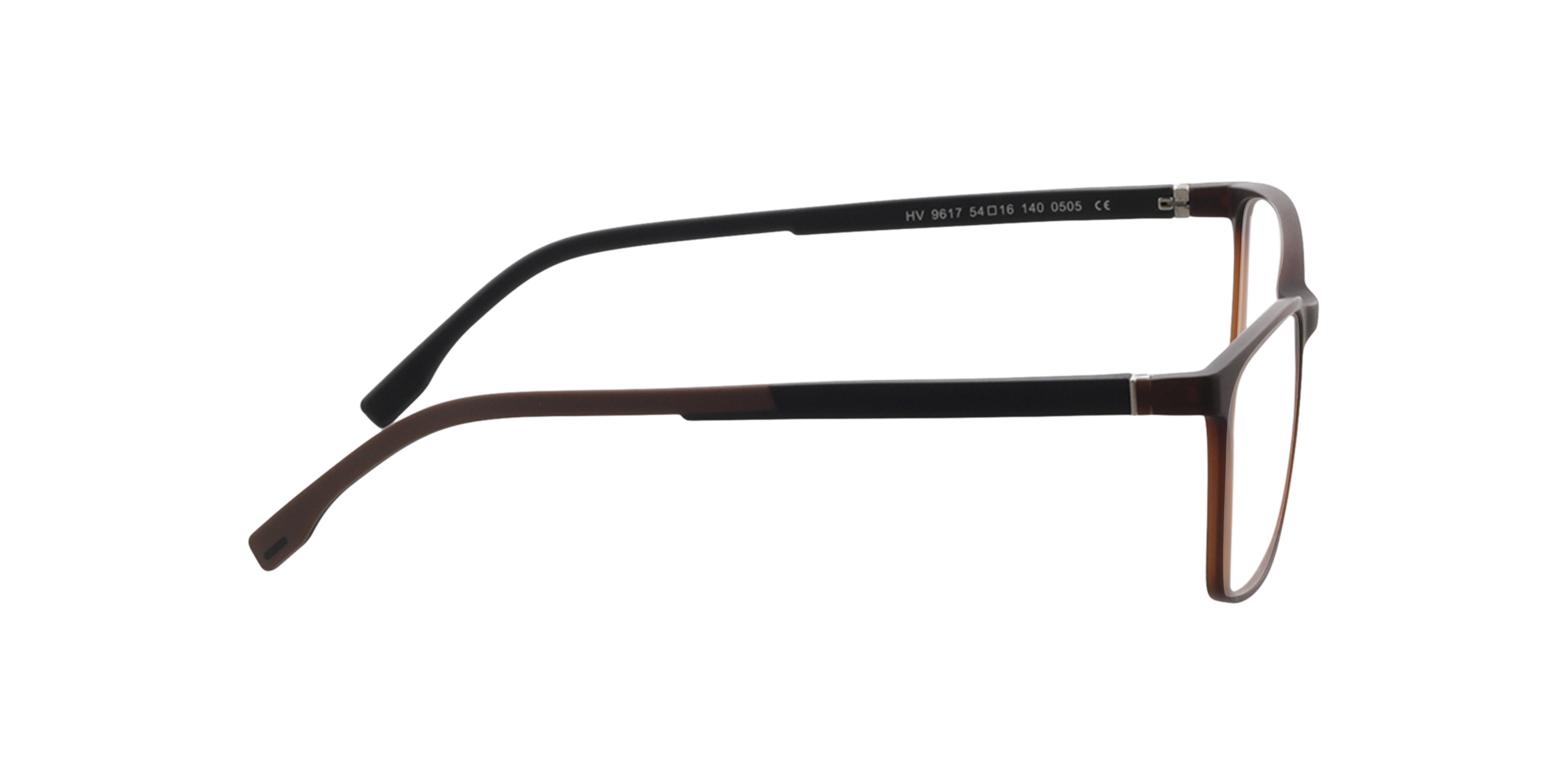 Pecos Crystal Braun KunststoffEyeglass Frames von B24, Seitenansicht