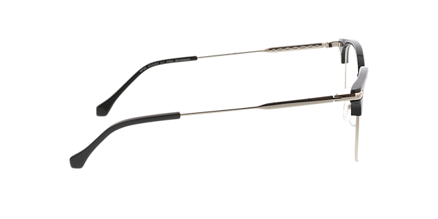 Wimbledon Zwart & Zilver MetaalEyeglass Frames van B24, Zijaanzicht